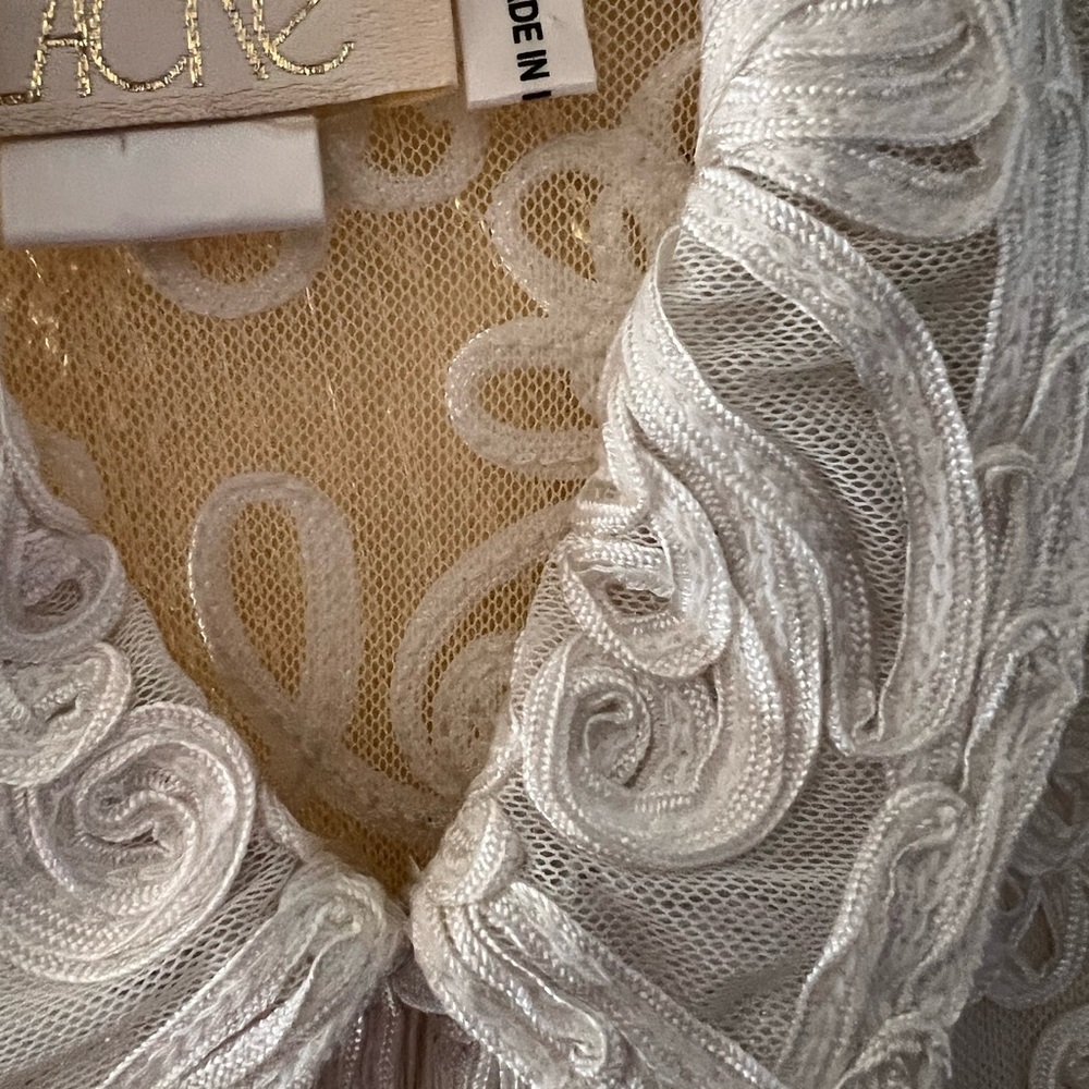 Cache White Sheer Button Down Shirt - image 2